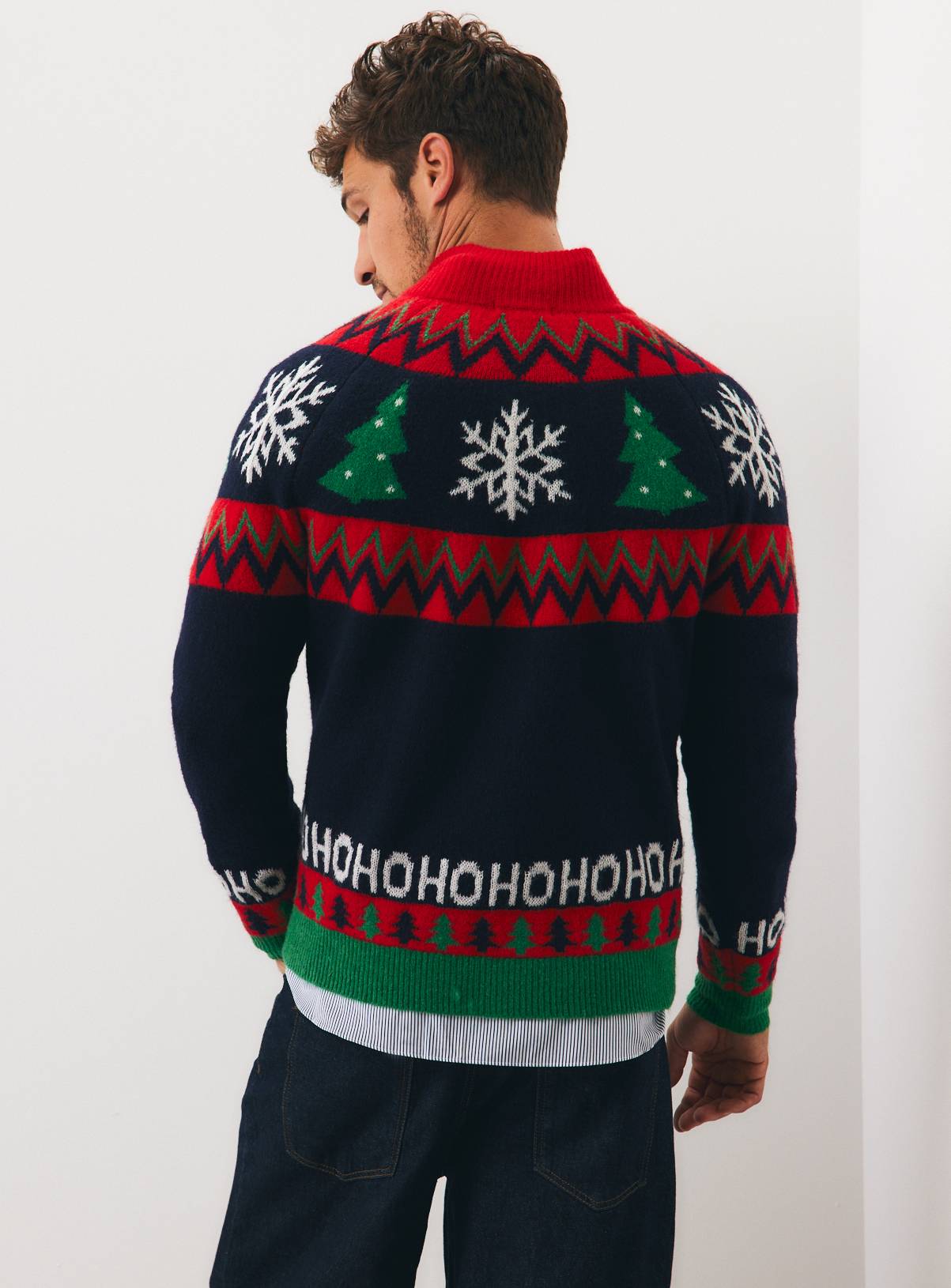 Family Matching Bright Fairisle Half Zip Jumper XXL - Image 5
